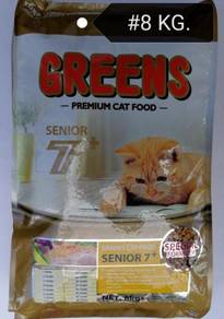 Greens Senior 7 Cat Food Makanan Kucing 8kg