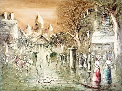 European Street Scene V  Reproduction Oil Painting