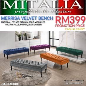 Velvet Bench Chair Murah & Berkualiti | Perabot