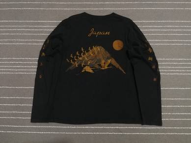 HOUSTON Japan wagara tee embroidery L