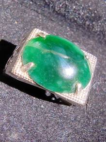 Icy Ice Dark Green Natural Burma Jadeite Jade