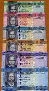 South Sudan complete set 2011  -  UNC
