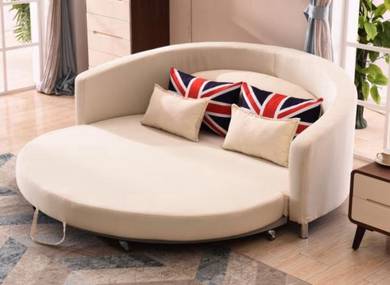 White Round Sofa Bed circle bulat couch set big 1