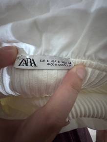 Zara White Elegant Midi Dress