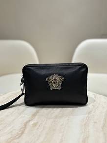 Versace La Medusa Leather Pouch