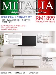 Quality Tv Cabinet + Coffee Table Set Hall Cabinet
