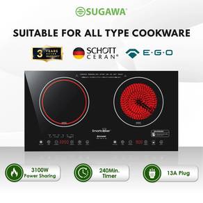 New SUGAWA 2-Zone Induction + Ceramic Cooker