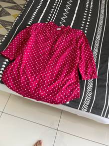 Bossini Red color white dots blouse