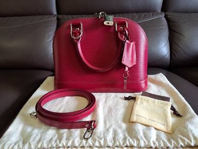 LOUIS VUITTON Fuchsia Epi Leather Alma BB Bag