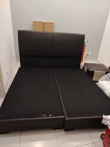 Black King Size Bed Base Frame TD692