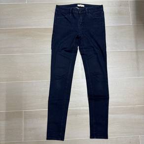 Women Uniqlo Ultra Stretch Skinny Jeans Dark Blue