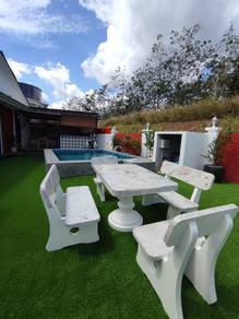 Kerusi Meja Marble Terazzo Cantik utk laman rumah