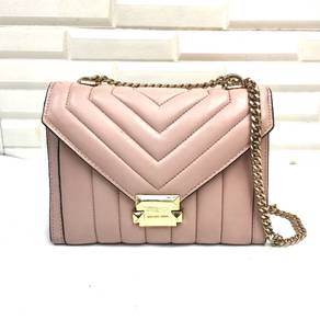 Michael Kors Whitney Leather Crossbody Bag In Pink
