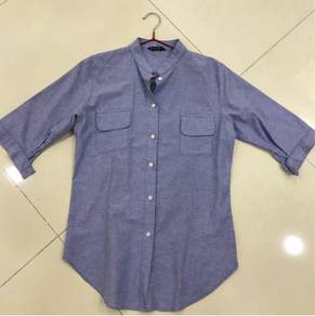 Women blue blouse