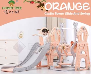 Castle Tower 3 in 1 Swing And Slide Playground
