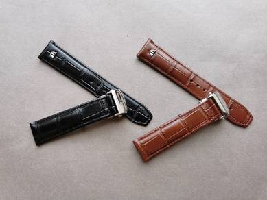 MAURICE LACROIX Black or Brown Leather Watch Strap