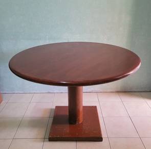 solid meja makan HOTEL round wooden dining table