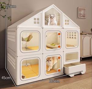 Large Modern Cat House with Litter box