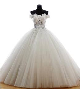 White wedding bridal prom dress RB0350