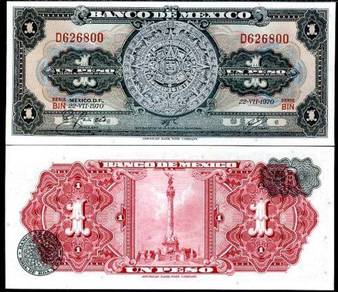 Mexico 1 peso 1970 p 59 unc