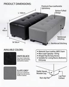Luxury Bed-End Storage Bench / Bangku Ottoman
