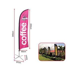Feather Flag Pole - X Base (3.4 meter)