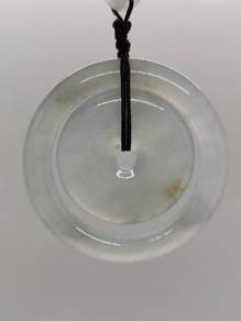 Glassy Ice Clear Burma Jadeite Jade Pendant