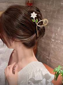 Hair clip flower