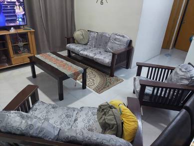 Wooden Sofa Set (3+2+1) 