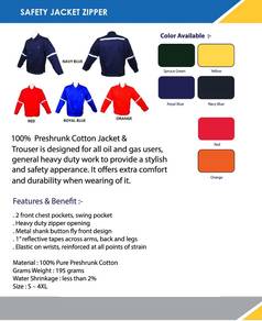 Safety Jacket Zipper ( Baju Kerja )