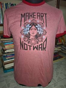 Make Art Not War  Ringer T-shirt