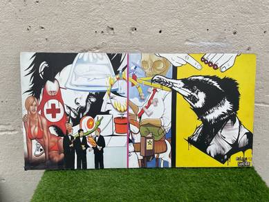 YE54AY Gambar Hiasan Seni Street Pop Art Canvas