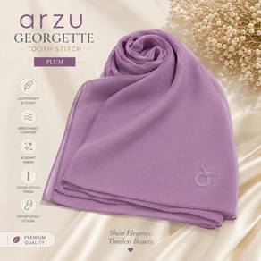 Arzu Georgette Tooth Stitch (Plum)