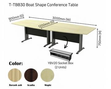 300x120/90cm T2 Boat Shape table - Home table