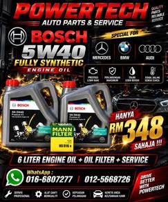 BOSCH 5W40 Fully Synthetic 6 Liter Siap Service