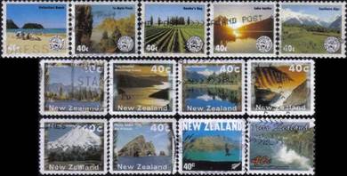 Mountain Lake Sea Scenery New Zealand Stamp Used