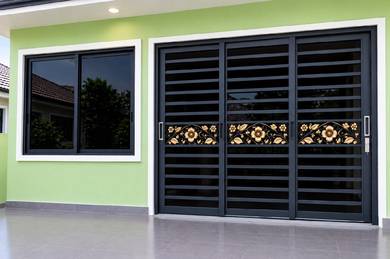 Gril Pintu Gelangsar 3 Panel 10x7 Kaki

