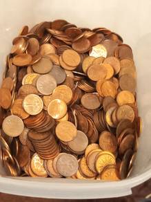 2 kg of 1 SEN coins Malaysia 