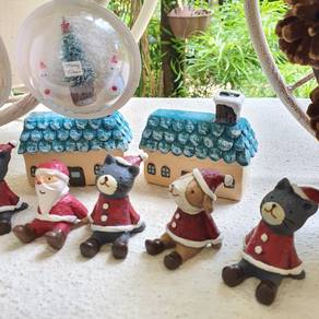 X'mas Ornament Resin Santa claus Miniature Set