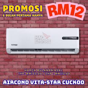 Aircond Cuckoo Fujiaire 1.5HP Instalment Rumah