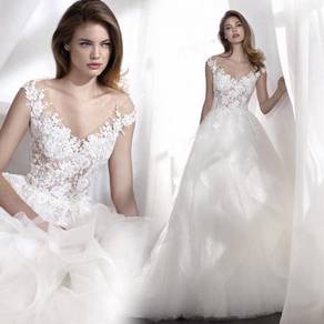 White wedding bridal evening dress gown RB1371