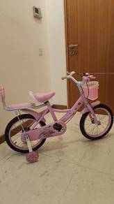 LIKE-NEW Pink KidsBike with Training Wheels&Basket