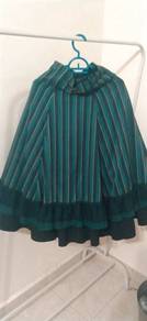 Lolita Green Skirt Stripe with free petticoat