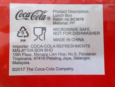 Bekas makanan coca cola coke lunch box