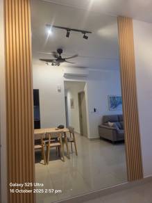Wall Custom Mirror l pasang cermin tempah l