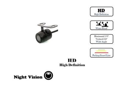 REAR VIEW REVERSE CAMERA HD Night vision Round
