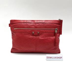 Preloved Balenciaga Red Clutch