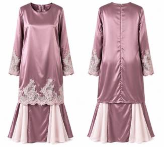 Baju kurung pre❤️ custom made (Dusty purple)