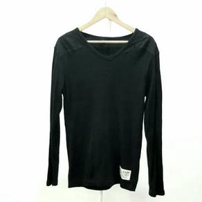 Avirex shoulder patch long sleeve tee