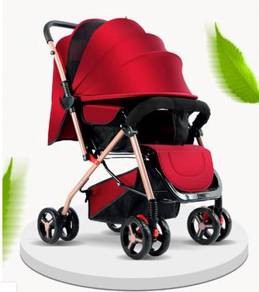 Red merah stroller baby infant prams light 7